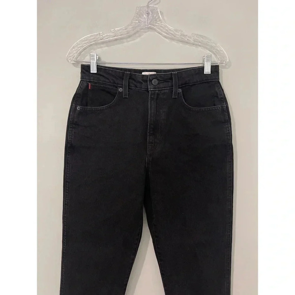 Aritzia Sunday Best Zola Mom Jean Size 6 Black High Rise Tapered Leg - Picture 5 of 13